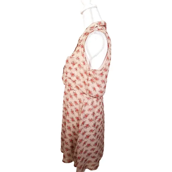 Freebird Women's Sleeveless Floral Dress with 2 Front Pockets - Picture 4 of 6